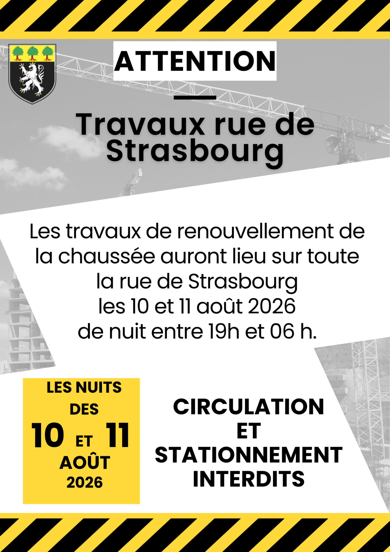 travaux rue de Strasbourg