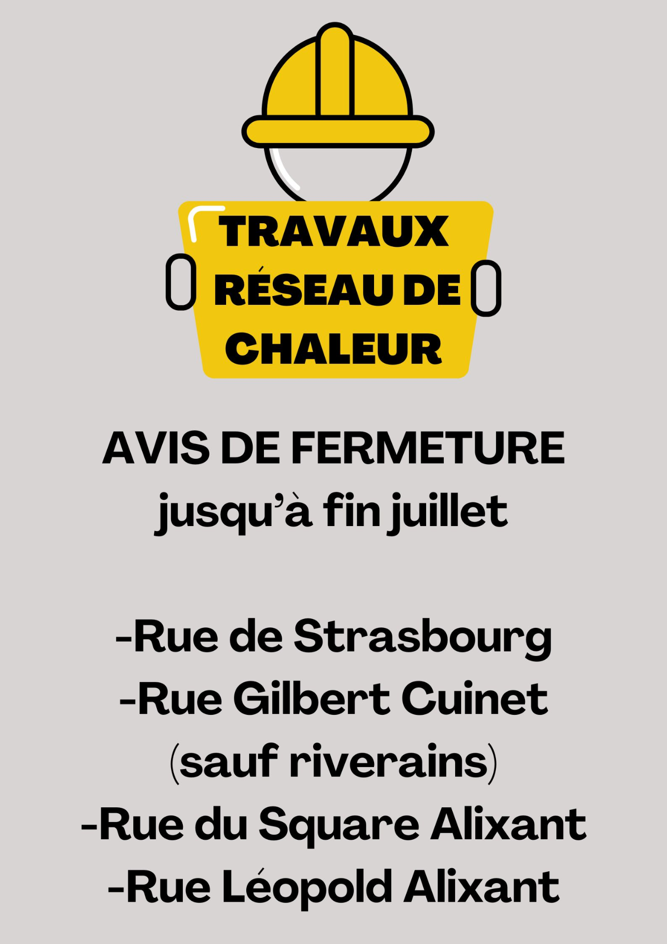 travaux réseau de chaleur