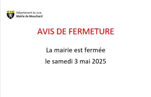 fermeture mairie