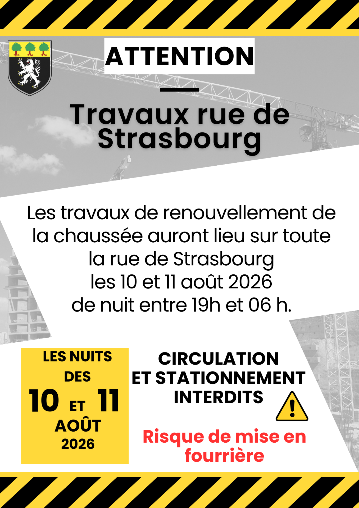 travaux rue de Strasbourg